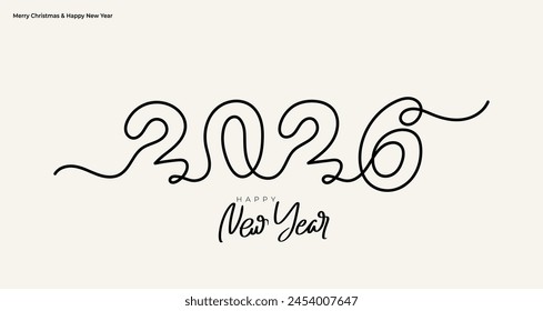 2026 Happy New Year logo text design. Set of 2026 number design template. Christmas set of 2026 Happy New Year. Vector illustration labels logo for diaries, notebooks, calendars, social media.