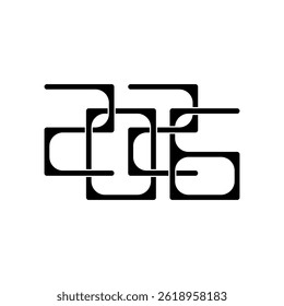 2026 Happy New Year logo text design. Vector illustration.