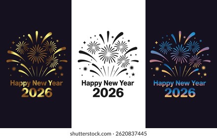2026 Happy New Year vector Design
