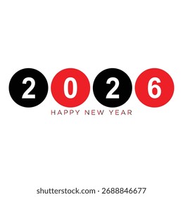 2026 Feliz Año Nuevo Vector