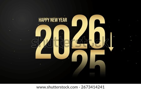 2026 Happy New Year Vector Background. Greeting Card, Banner, Poster. Vector Illustration.