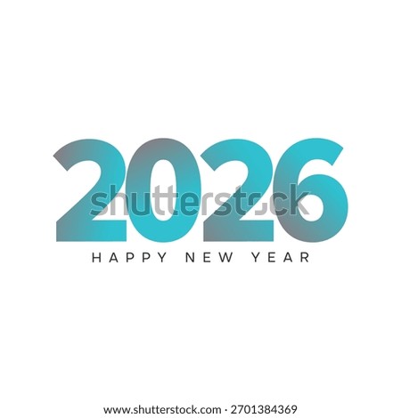 2026 Happy New Year vector template design, abstract art background banner, poster, calendar, and card, colorful concepts cover design, 2026 Number and letter design, 
