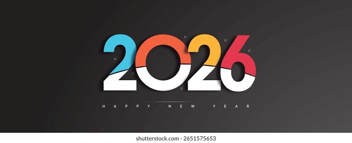 2026 Happy new year new years eve, celebration greeting card Banner, Poster, post design,Year 2026 in background