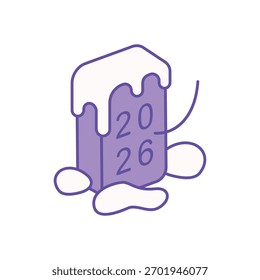 2026 icon clean and modern vector illustration