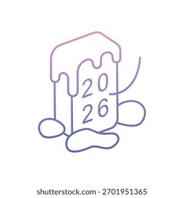 2026 icon clean and modern vector illustration