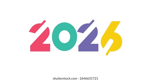 2026 letter design element with creative idea concept design 