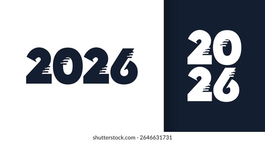 Elemento de design de carta 2026 com design de conceito de ideia criativa 