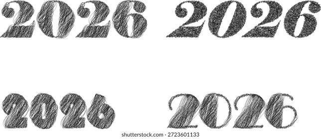 2026 colección de efecto de letra, transparente BG