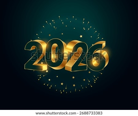 2026 lettering firework background for new year eve vector