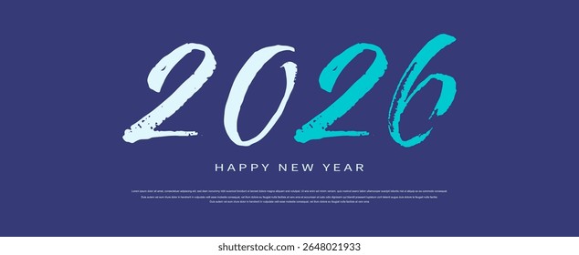 conceito de logotipo 2026 para calendário, cartaz, folheto, banner. Design moderno para calendário, convites, cartões de saudação. Conjunto de design de texto de logotipo de ano novo. ilustração de stock