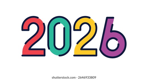 2026 vetor de elemento de design de logotipo com ideia de design de conceito criativo