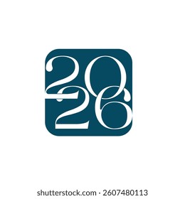 2026 logo design vector icon with creative concept