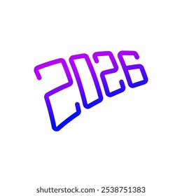 2026 logo. hand drawn perspective 2026 concept. 2026 concept for agenda, calendar, annual report