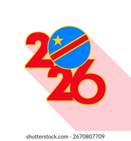 2026 Anuncio en la sombra con la bandera de la República Democrática del Congo adentro.