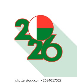 Anuncio de sombra larga 2026 con bandera de Madagascar adentro.