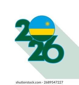 Anuncio de sombra larga 2026 con bandera de Ruanda adentro.
