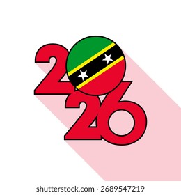 2026 Long Shadow Banner with Saint Kitts and Nevis Flag Inside.