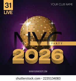 2026 New Year Celebration Party Vector Art