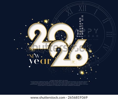 2026 New Year design style. Every touch of art contains a deep meaning. New year celebration 2026. Design for a calendar, greeting card and book cover.