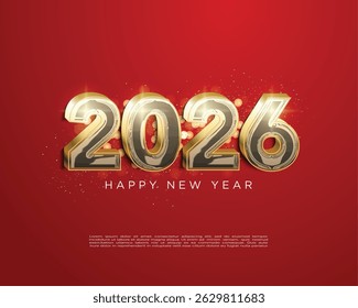 2026 new year with fancy textured numbers and colors, 2026 new year celebration.for flyers, banners and calendars 2026.