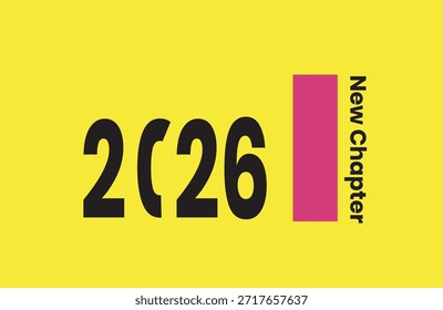 2026 año nuevo nuevo nuevo comienzo colorido diseño de Vector