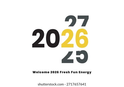 2026 año nuevo nuevo nuevo comienzo colorido diseño de Vector