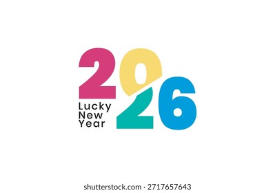 2026 año nuevo nuevo nuevo comienzo colorido diseño de Vector