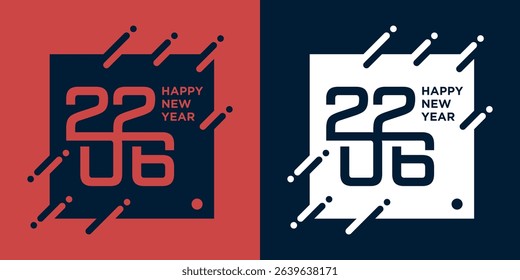 2026 New Year Logo Inspiration with Poster Style