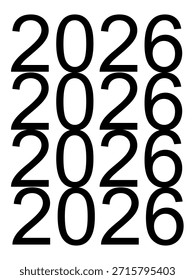 Logotipo del año nuevo 2026