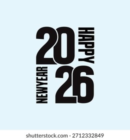Imagen de Vector de logotipo de año nuevo 2026