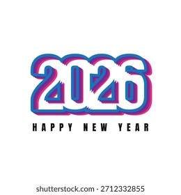 Imagen de Vector de logotipo de año nuevo 2026