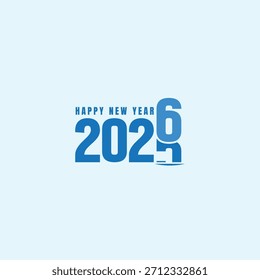 2026 neues Jahr Logo, Vektorbild