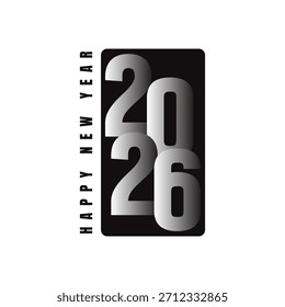 2026 neues Jahr Logo, Vektorbild