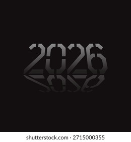 2026 neues Jahr Logo, Vektorbild