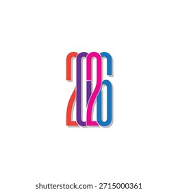 2026  new year logo vector image
