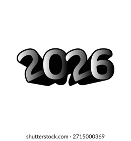 Imagen de Vector de logotipo de año nuevo 2026