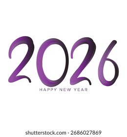 2026 Año Nuevo Purple Script