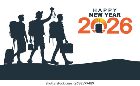 2026 new year Tourism concept Vector Illustration.