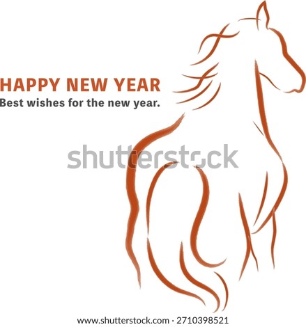 2026 New Year's Postcard : Vector