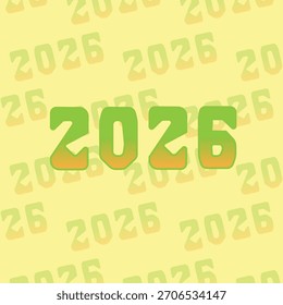 Abstrak 2026 Número Design Com Padrão De Fundo 