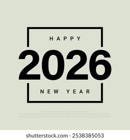 2026 Number Design for New Year Celebration. 2026 Flat Vector Illustration.