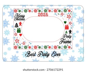 2026 Party Frame Ready To Print, Editable