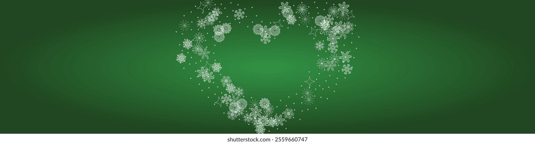 2026 Snowflakes Header Background. Christmas Vector Snow Banner. Xmas Border Design. Winter Elegant Isolated Flakes. Happy New Year Luxury Ornament. Snowy Holiday Poster. 