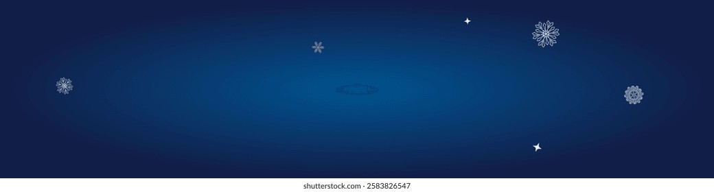 2026 Snowflakes Header Background. Christmas Vector Snow Banner. Xmas Border Design. Winter Elegant Isolated Flakes. Happy New Year Luxury Ornament. Snowy Holiday Poster. 
