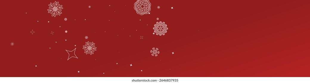2026 Snowflakes Header on Green Background. Merry Christmas Vector Snow Banner. Xmas Border. Snowy Holiday Poster. 2026 Happy New Year . Winter Elegant Isolated Flakes. Happy New Year Luxury Ornament.