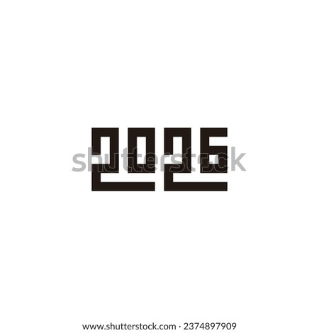 2026, square geometric symbol simple logo vector