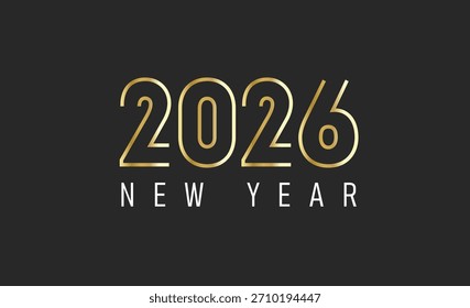 Plantilla de 2026. 2026 Diseño de poste moderno. Logo del Año Nuevo. Plantilla de publicaciones en redes sociales
