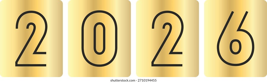 Plantilla de 2026. 2026 Diseño de poste moderno. Logo del Año Nuevo. Plantilla de publicaciones en redes sociales
