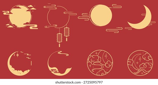 2026 Traditionelle chinesische Elemente, Vektorsymbole