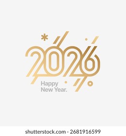 Concepto de diseño de logotipo de tipografía 2026. 2026 diseño de números para el año Nuevo. Firme por postal, cartel o Anuncio. 